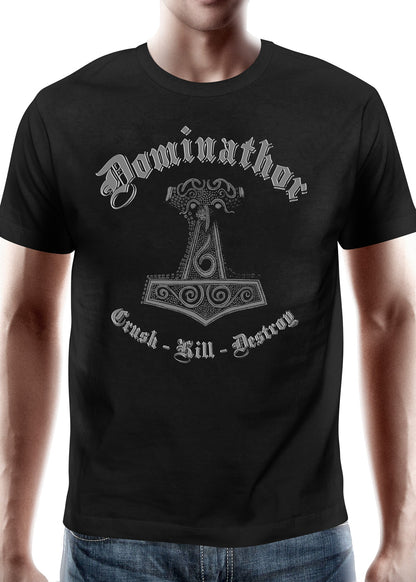 Dominathor T Shirt: Thorshammer im Schonen Stil