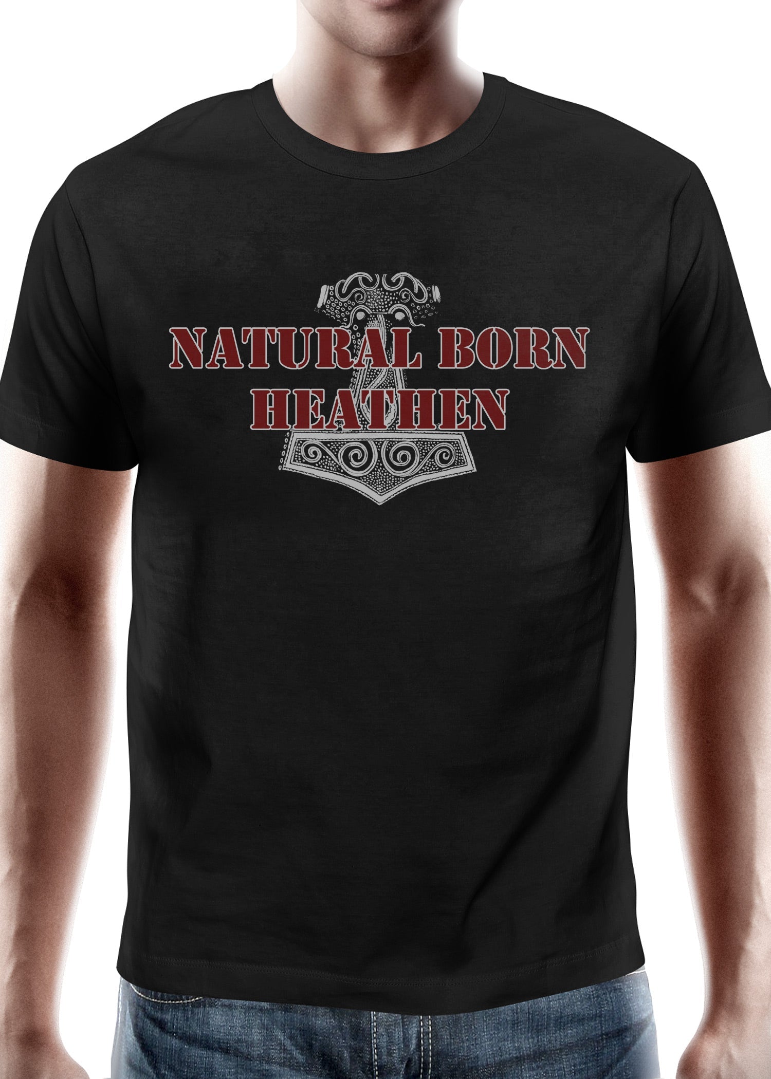 Natural Born Heathen T Shirt: Wikinger Style
