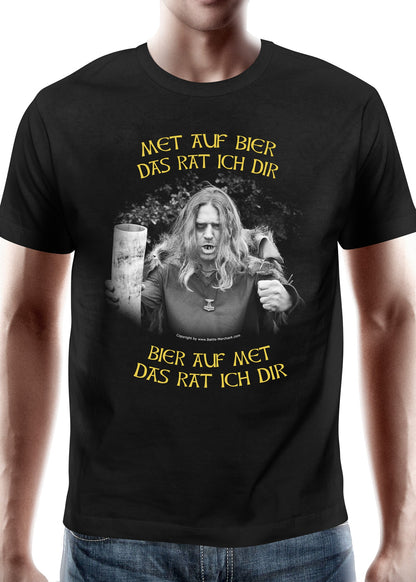 Lustiges T Shirt "Met auf Bier   das rat ich Dir"