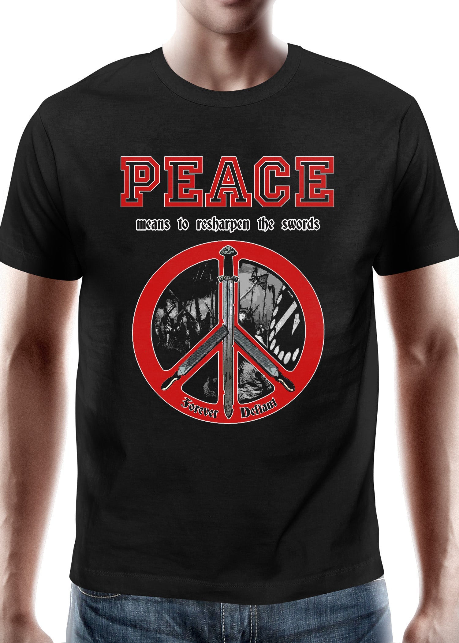 T Shirt Peace   Resharpen the Swords