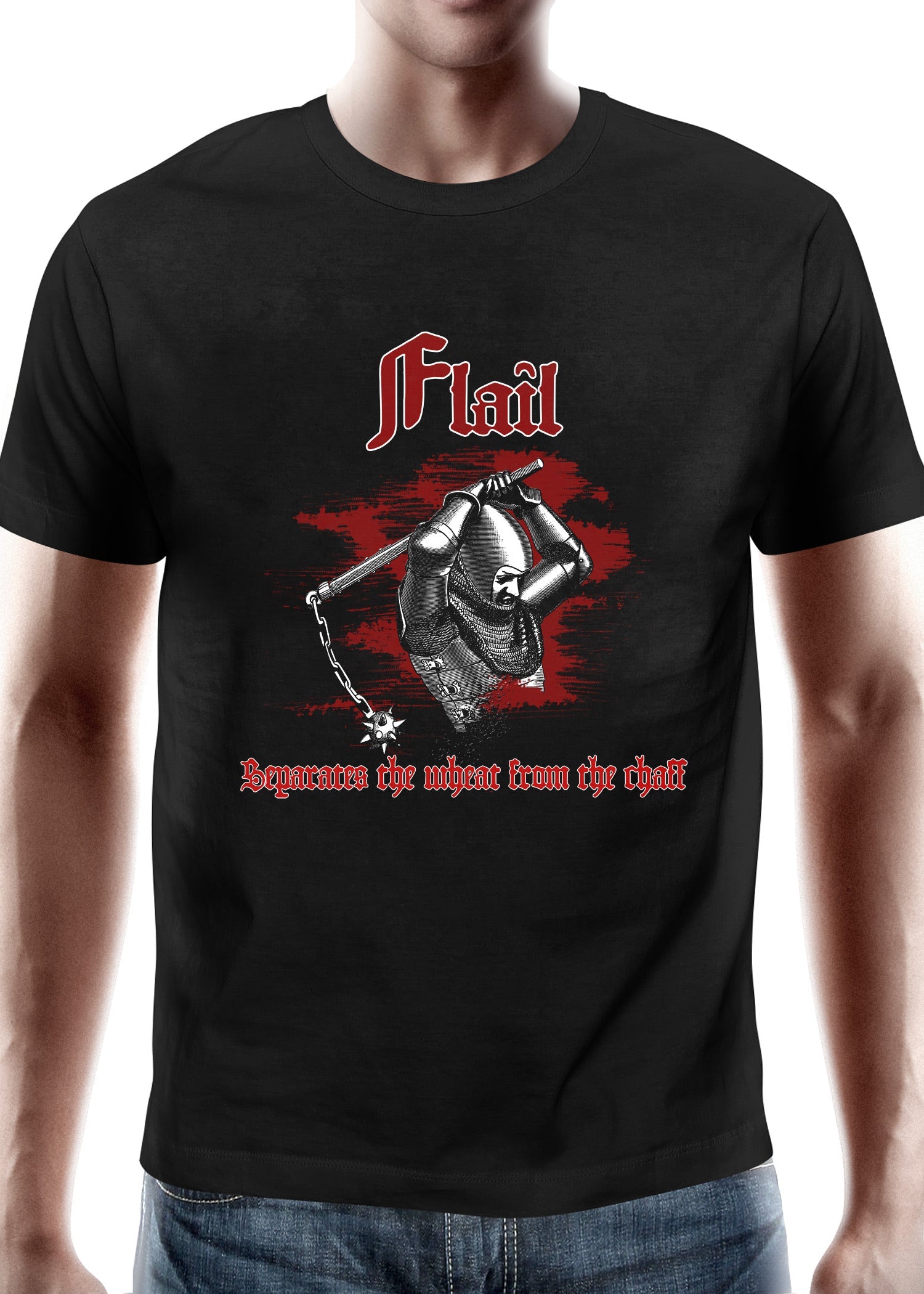 T Shirt Flail   Separates Wheat from Chaff