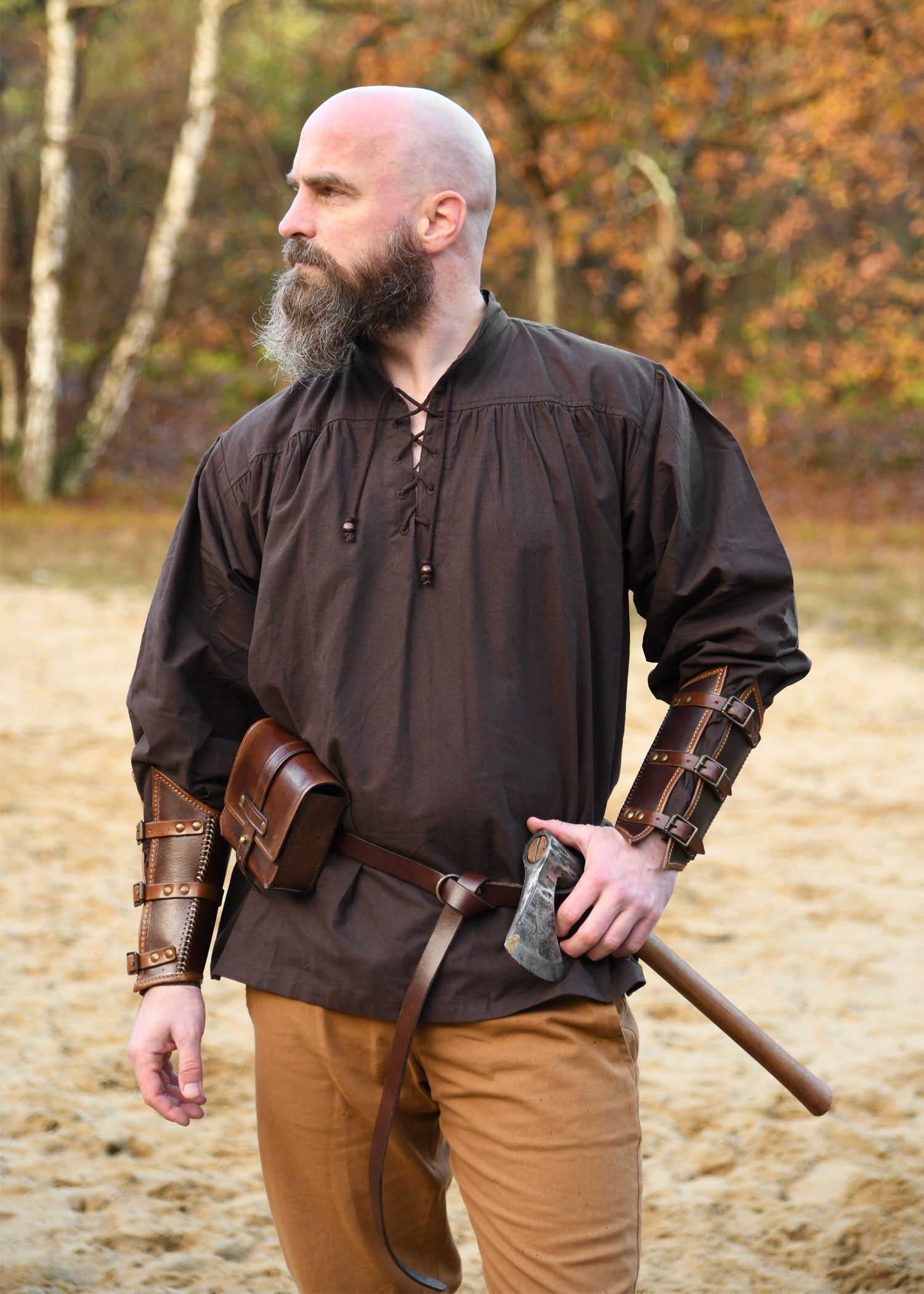 mittelalter hemd ludwig braun