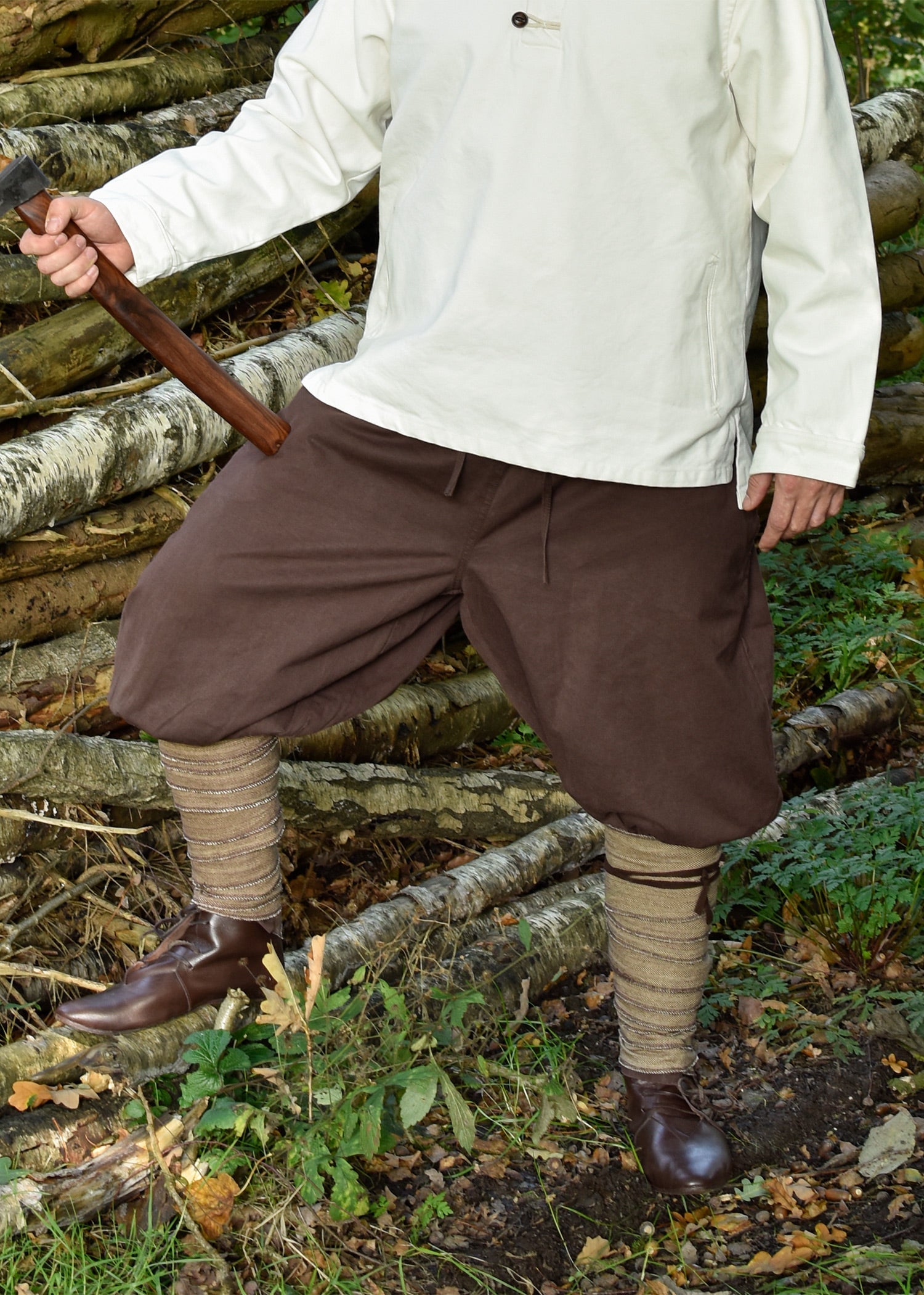 Wikinger Rushose Olaf: Authentische Pluderhose, Braun