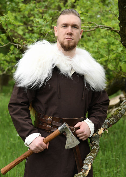Mittelalter Tunika Gunther – Braun, 100% Baumwolle