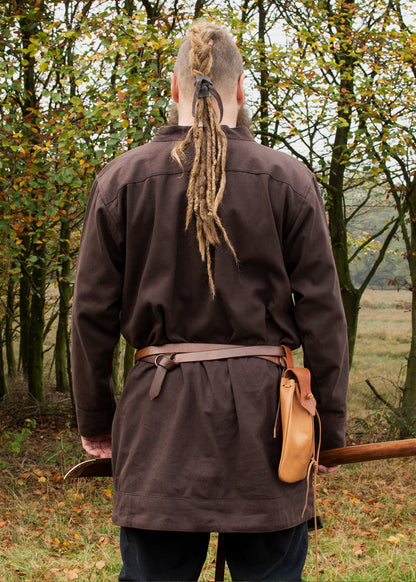 klappenrock bjorn wikinger mantel braun