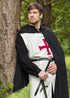 Authentischer Templer Wappenrock Natur/Rot
