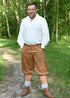 Mittelalter Hose Jonte: Leichte Knickerbocker Beigebraun