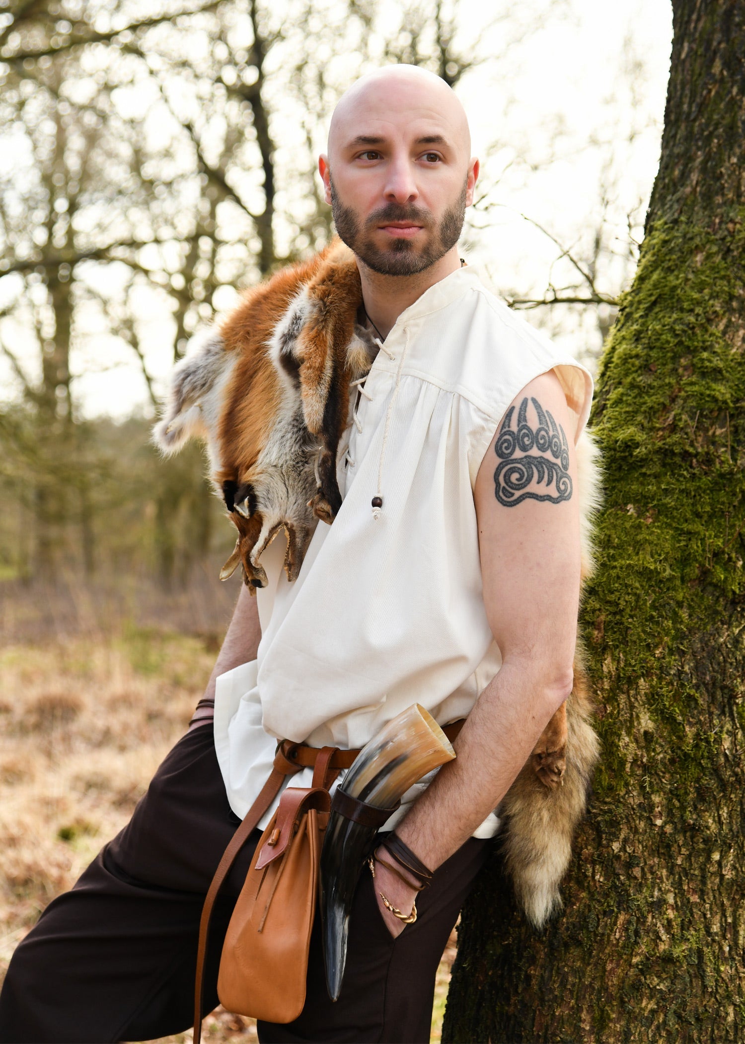 Ärmelloses Mittelalter Hemd Konstantin, Natur