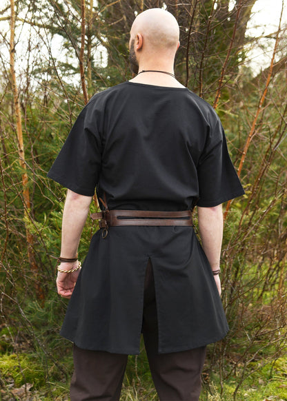 mittelalter tunika jasper kurzarm schwarz