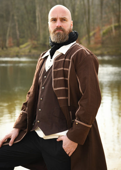 mittelalter weste lasse braun