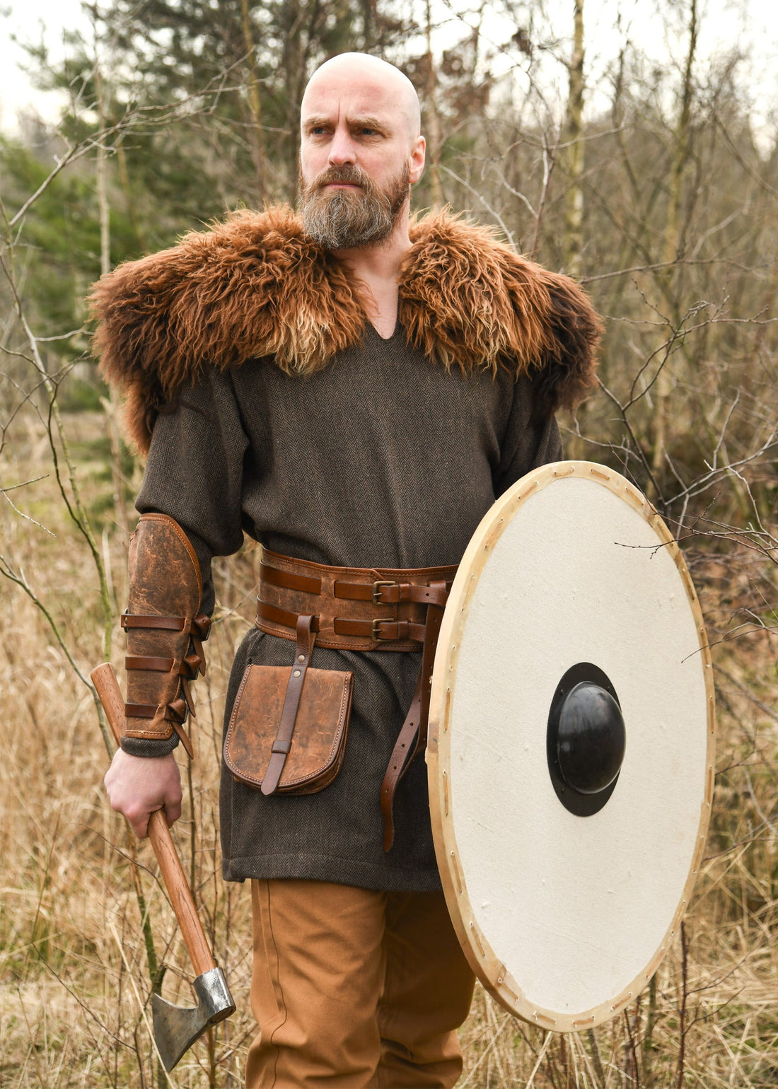wikingertunika morten fischgraetmuster braun