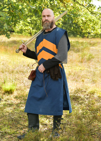 Mittelalter Wappenrock Blau Gelb