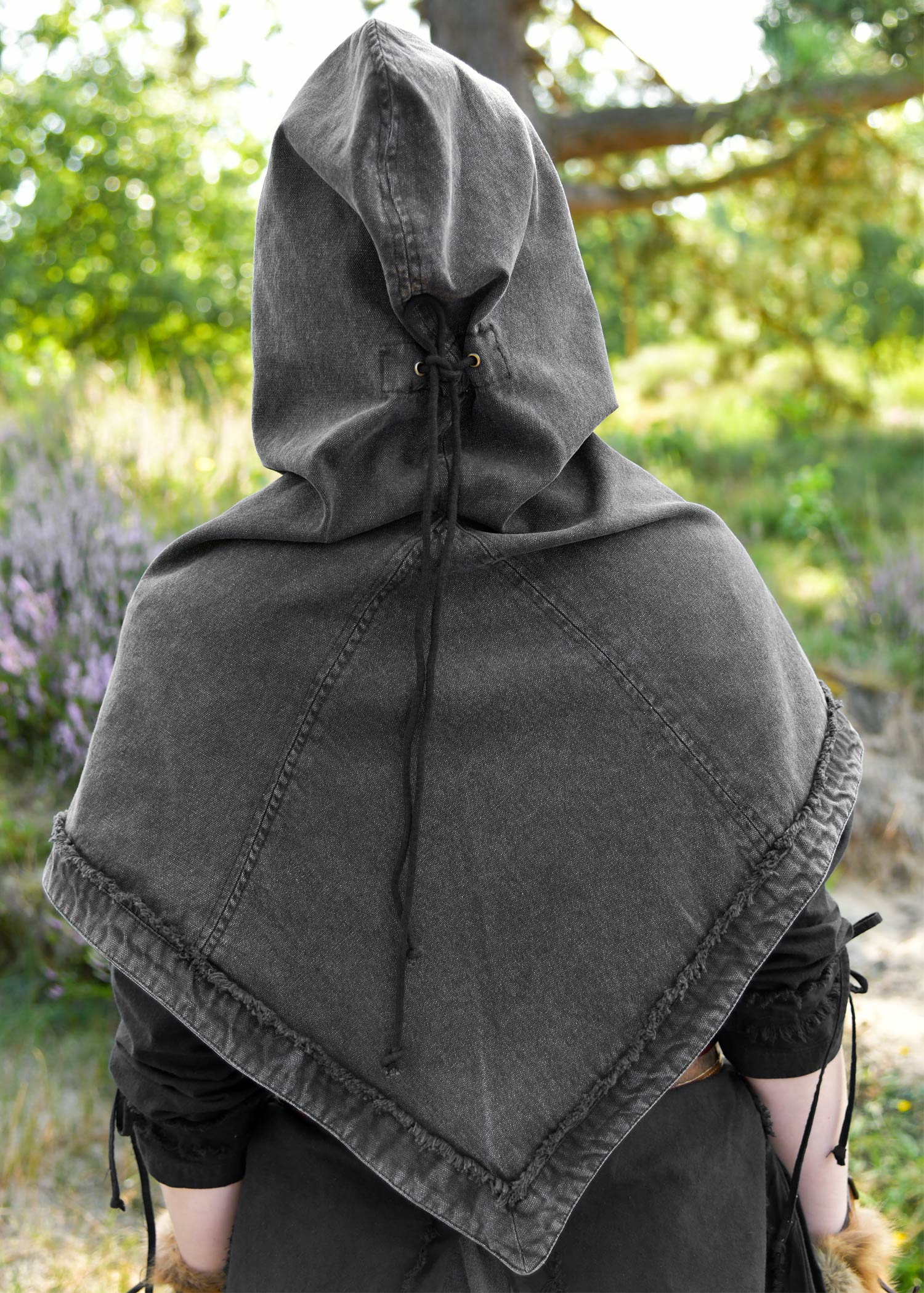 mittelalter gugel stig used look schwarz