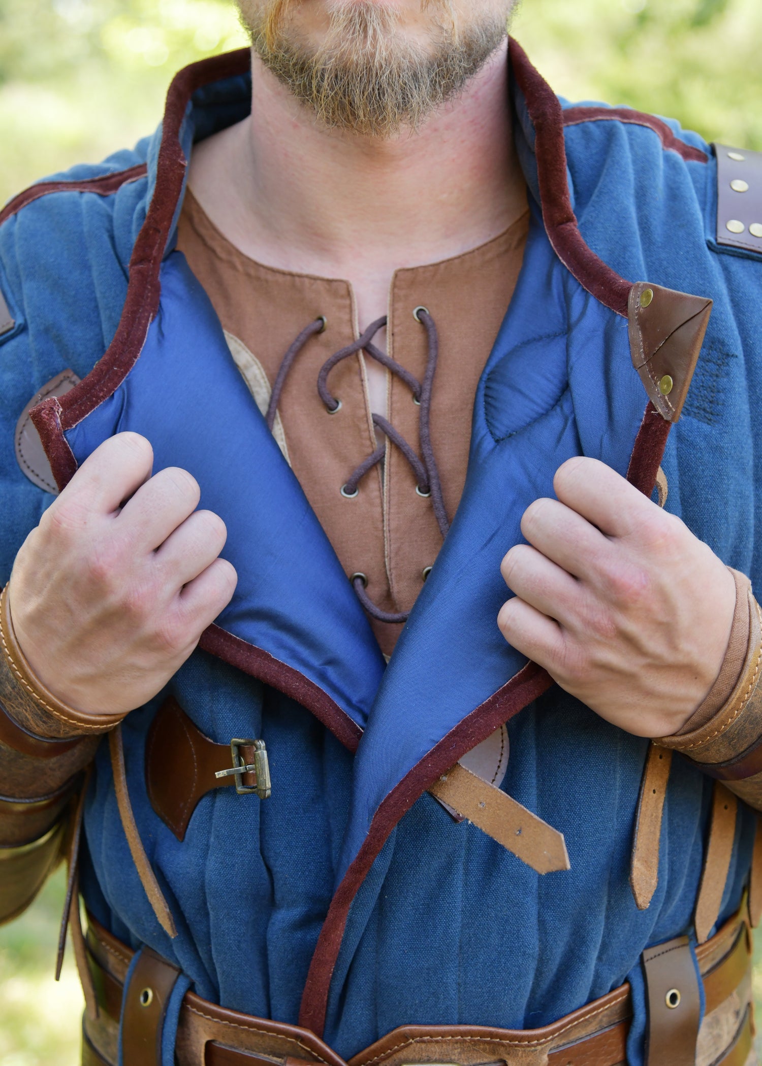 Gambeson Vari Blau-Braun: Authentischer Used-Look