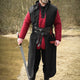 Mittelalter Kapuzenschal aus Baumwolle, Schwarz
