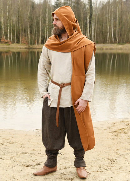 Mittelalter Kapuzenschal &amp; Gugel aus weicher Baumwolle