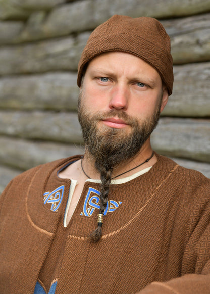 Wikinger Wollmütze Leif, Diamantköper Braun