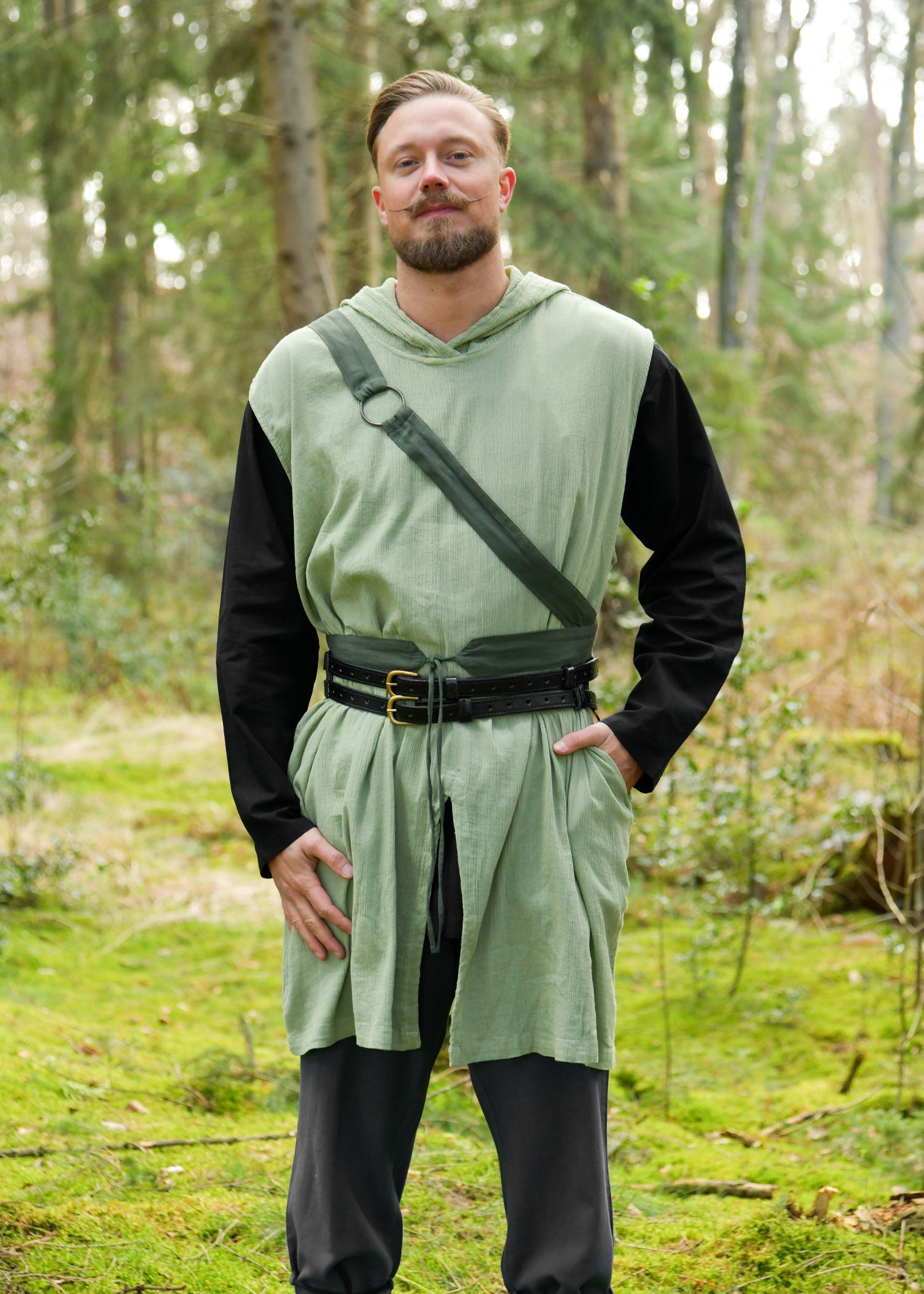 Kapuzentunika Malric, Used Look Grün