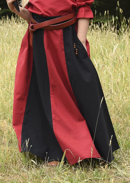 Mittelalter Rock Lucia für Kinder in Schwarz/Rot