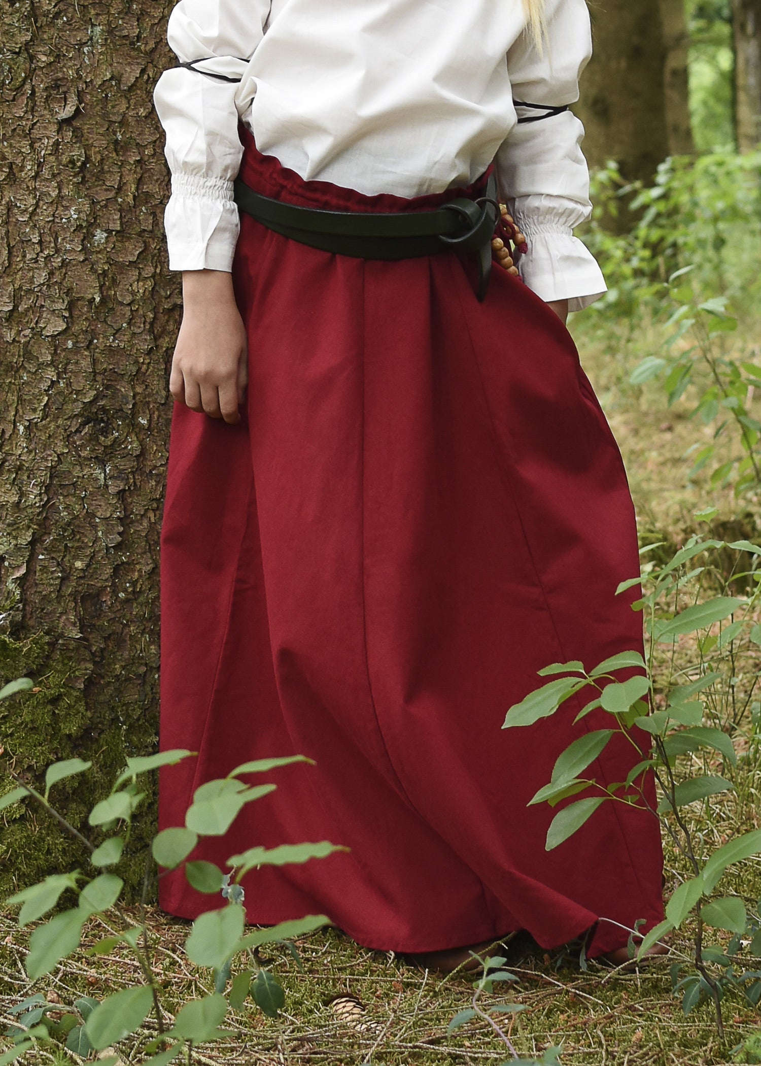 Roter Mittelalter Rock Lucia für Kinder