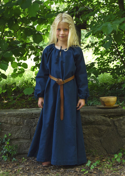 Mittelalter Kleid Ana für Kinder, Blau