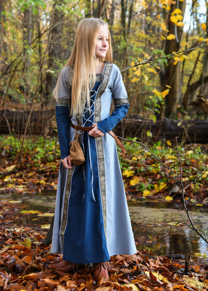 Blaues Kinder Mittelalterkleid Eleanor