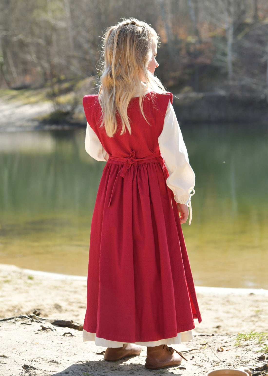 kinder mittelalterkleid berkleid lilou weinrot