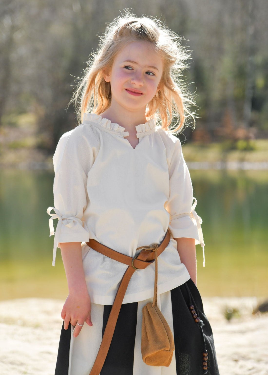kinder mittelalter bluse birga natur