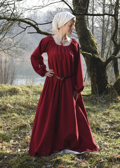 Mittelalter Unterkleid Ana in Rot – 100% Baumwolle