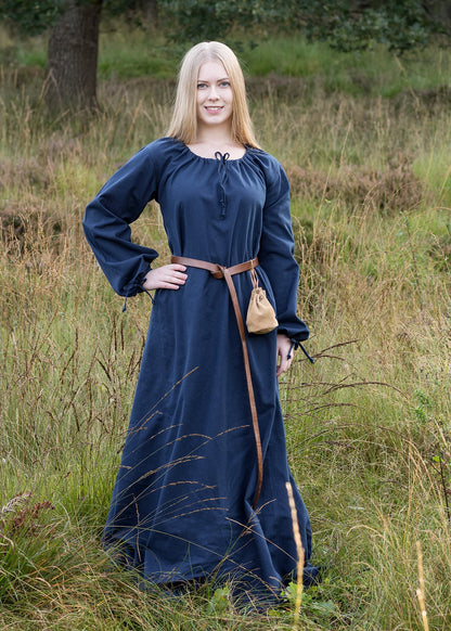 Mittelalterliches Unterkleid Ana, Blau
