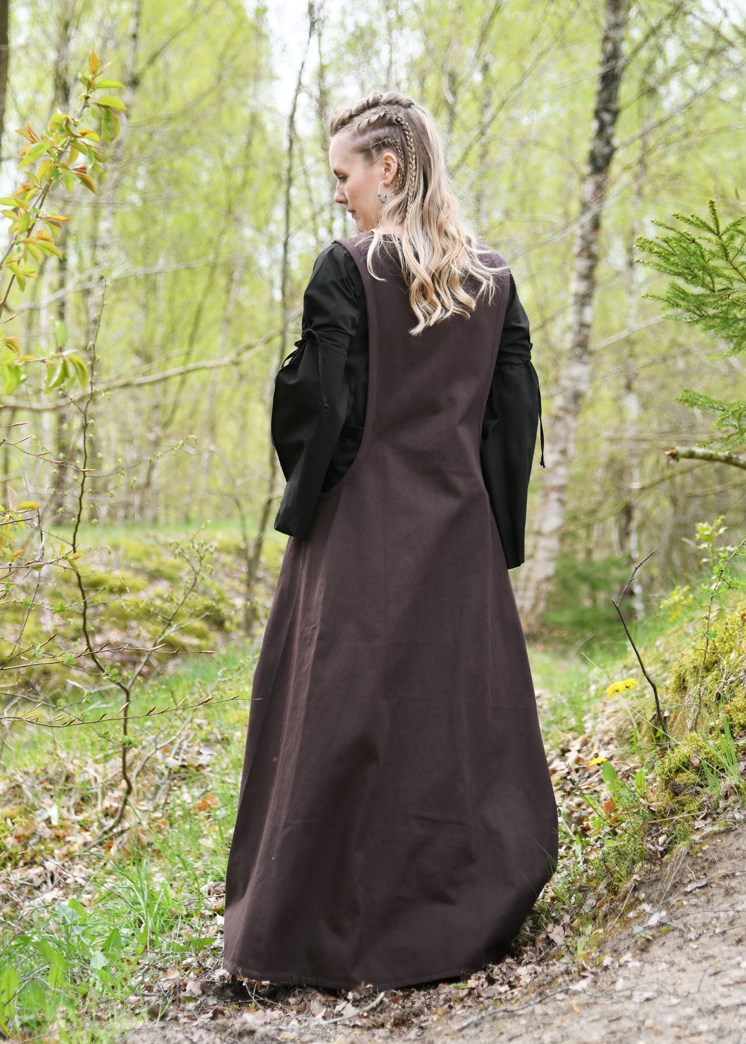 mittelalter berkleid surcot andra braun