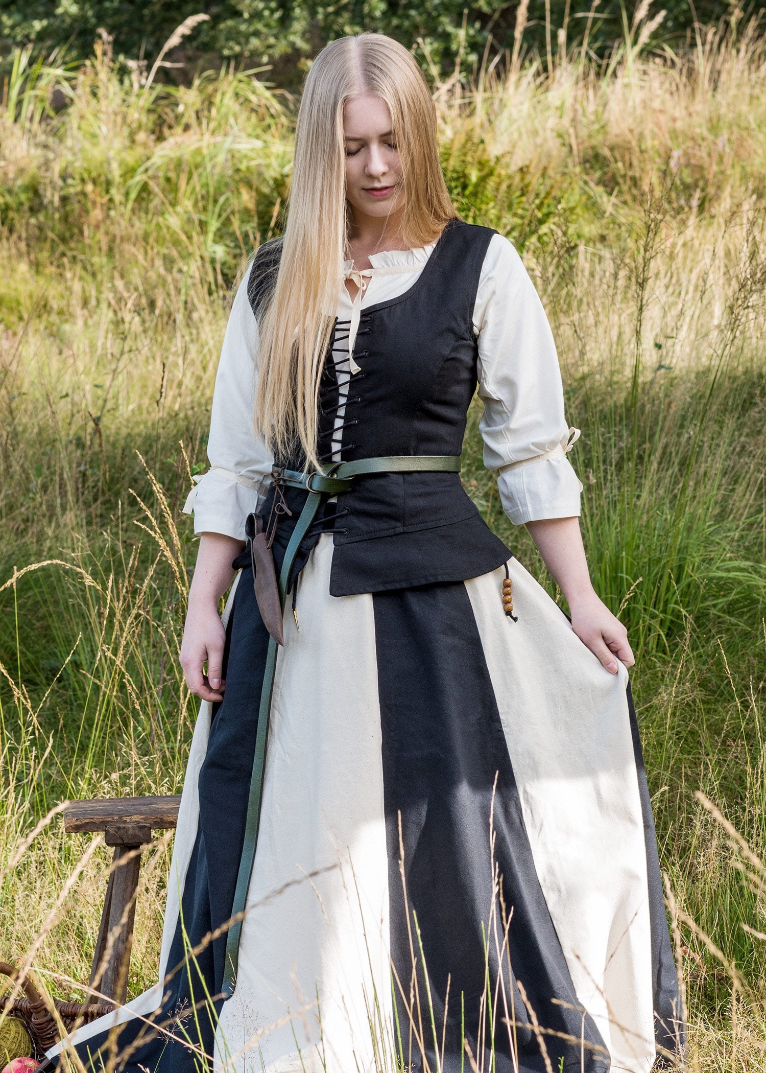 mittelalter korsage tilda schwarz