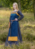 Wikingerkleid Hilja mit Drachen Stickerei, Blau