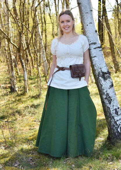 mittelalter kurzarm bluse aren natur
