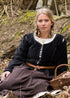 Samt Miederjacke Griselda mit abnehmbaren Ärmeln, Schwarz