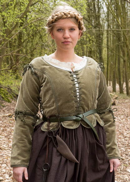 Griselda Samt Miederjacke in Grün