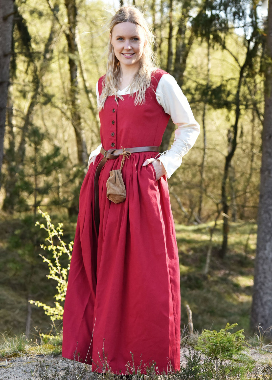 Mittelalter Trägerkleid Lene in Rot
