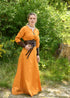 Leichtes Wikingerkleid Milla in Senfgelb