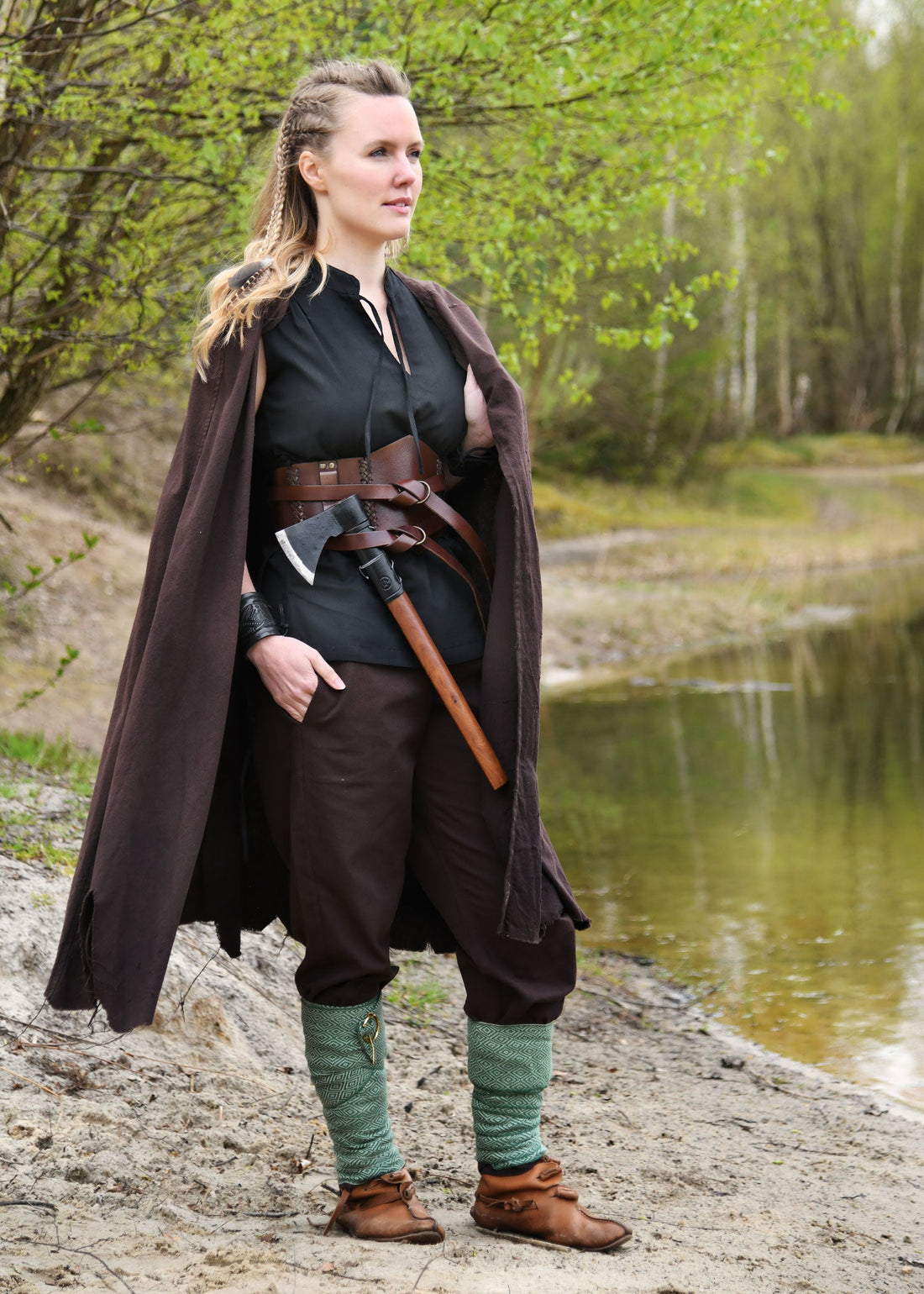 rmellose mittelalter bluse levke schwarz