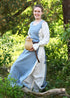 Mittelalter Überkleid Jarle, Blaugrau/Natur