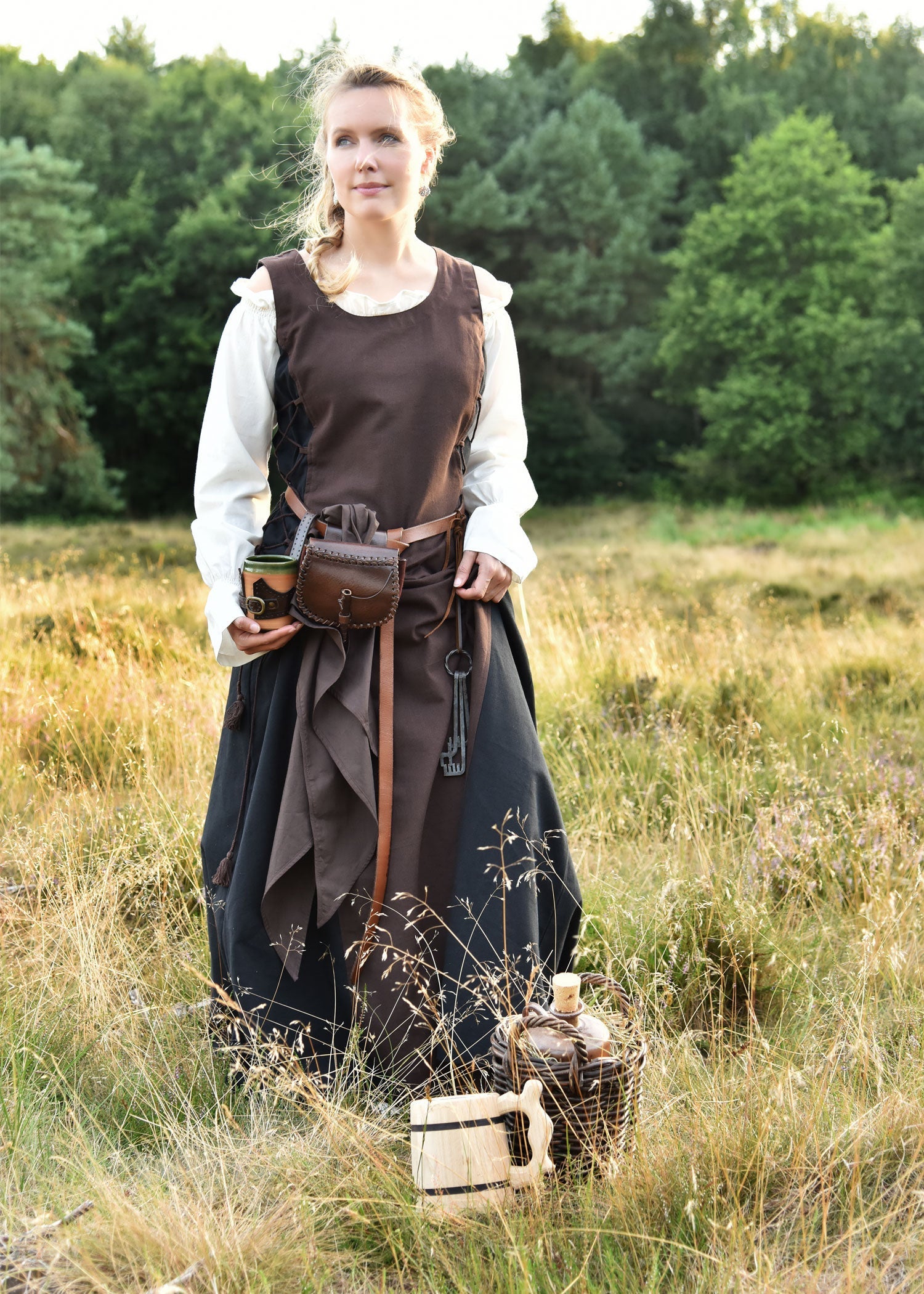 Ärmelloses Überkleid Jarle   Mittelalter Trägerkleid
