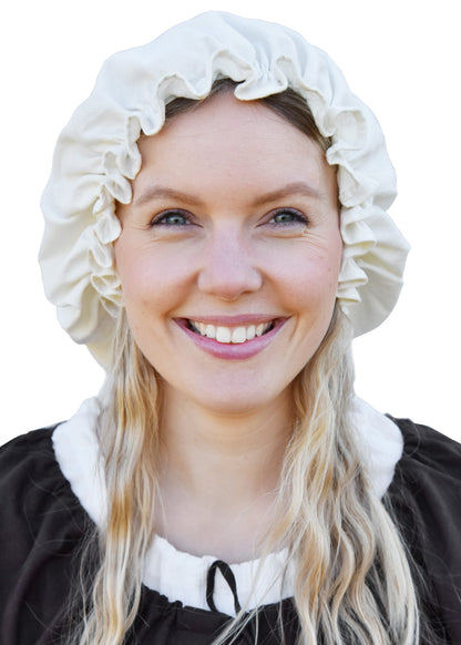 Authentische Mittelalterhaube für Damen, Natur