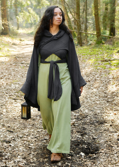 Edles Morgana Wende Cape aus Samt mit Kapuze