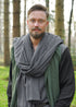 Wollfilz Schal Grau für Mittelalter & LARP