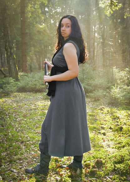 Ilora Überkleid im Used Look mit Schal &amp; Gürtel, Grau