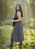 Ilora Überkleid im Used Look mit Schal & Gürtel, Grau