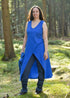 Ärmelloses Kleid Ilora & Schal, kornblumenblau