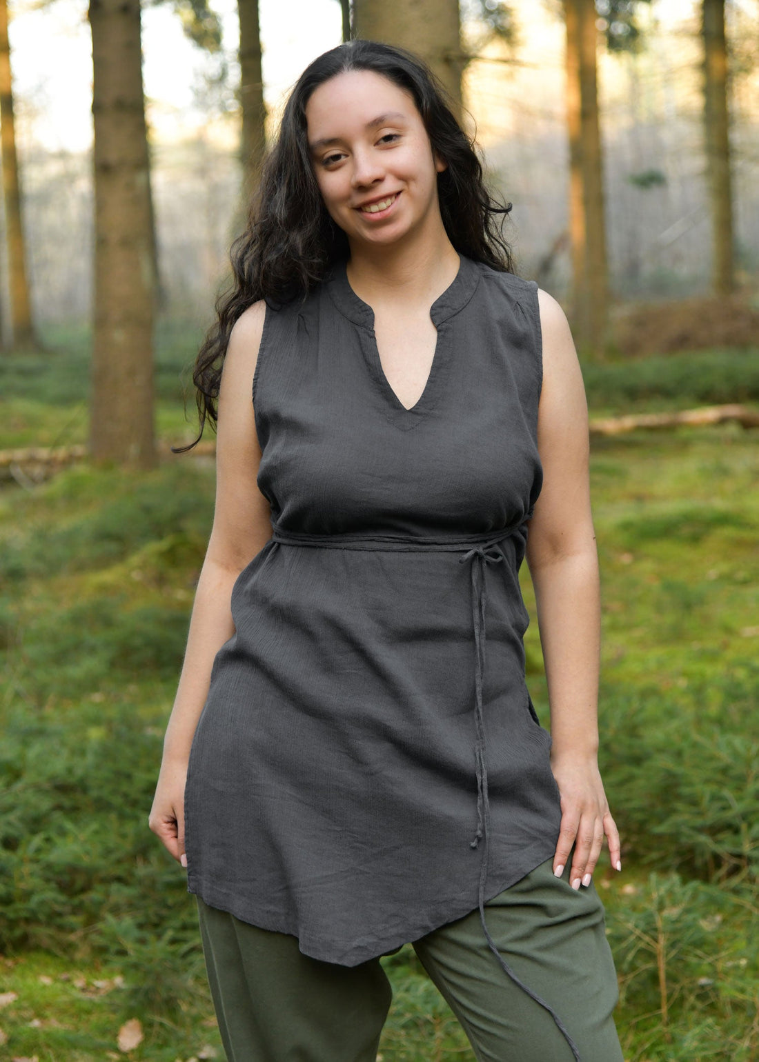 Damen Tunika Nimith, Grau: LARP Gewandung