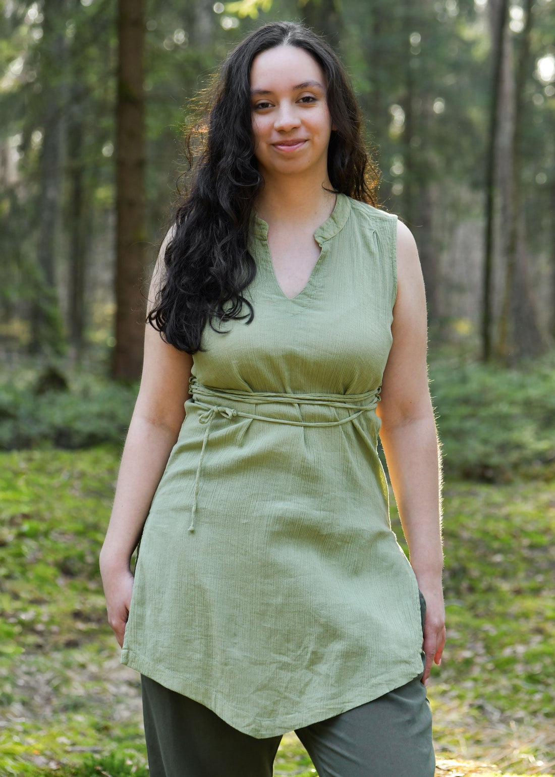 Tunika Nimith für Damen in gewaschenem Grün