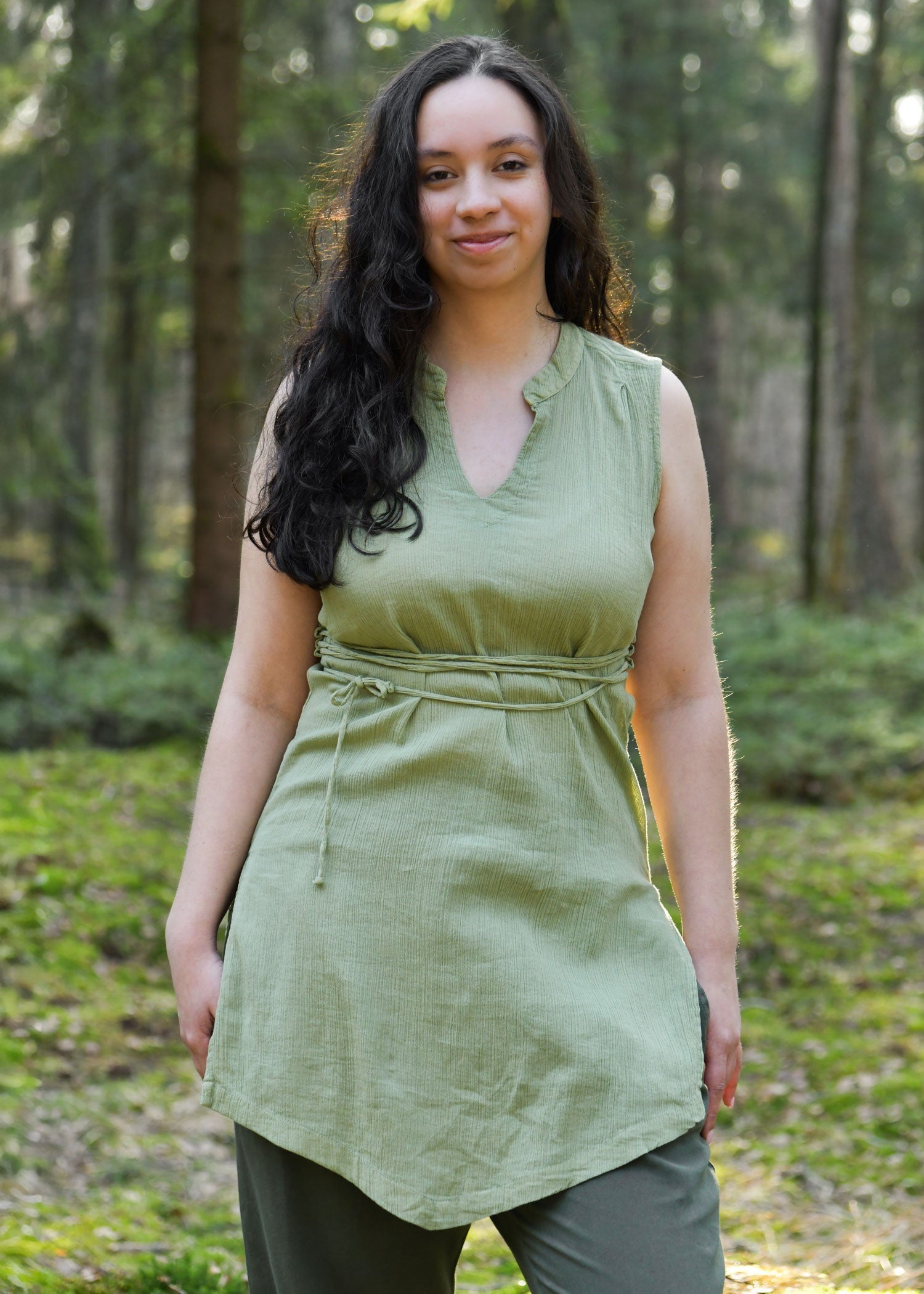 Tunika Nimith für Damen in gewaschenem Grün